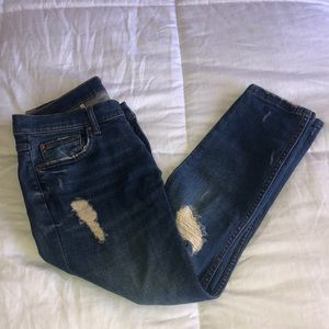 Zara ripped girlfriend jeans